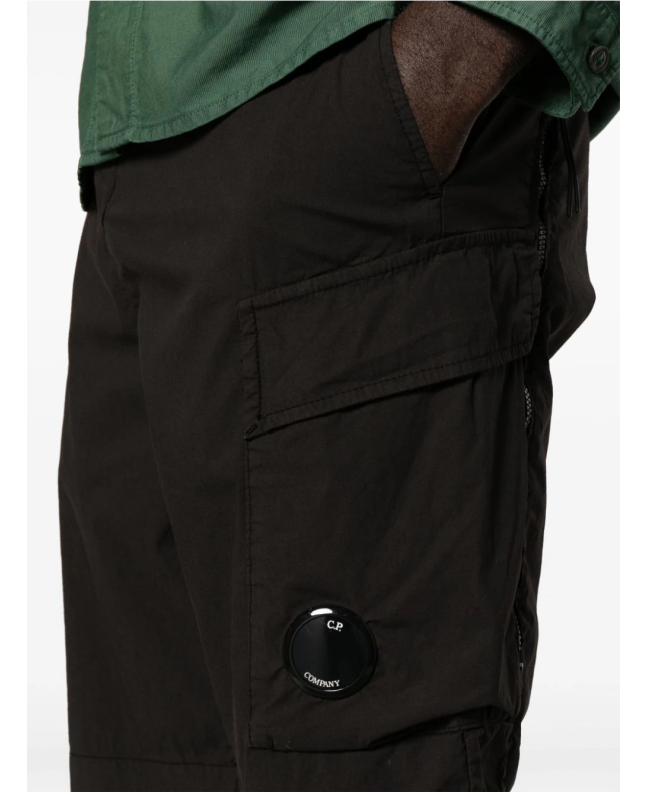 Spezial Madrid C.P. Company 50 Fili Lens Pocket Shorts Black