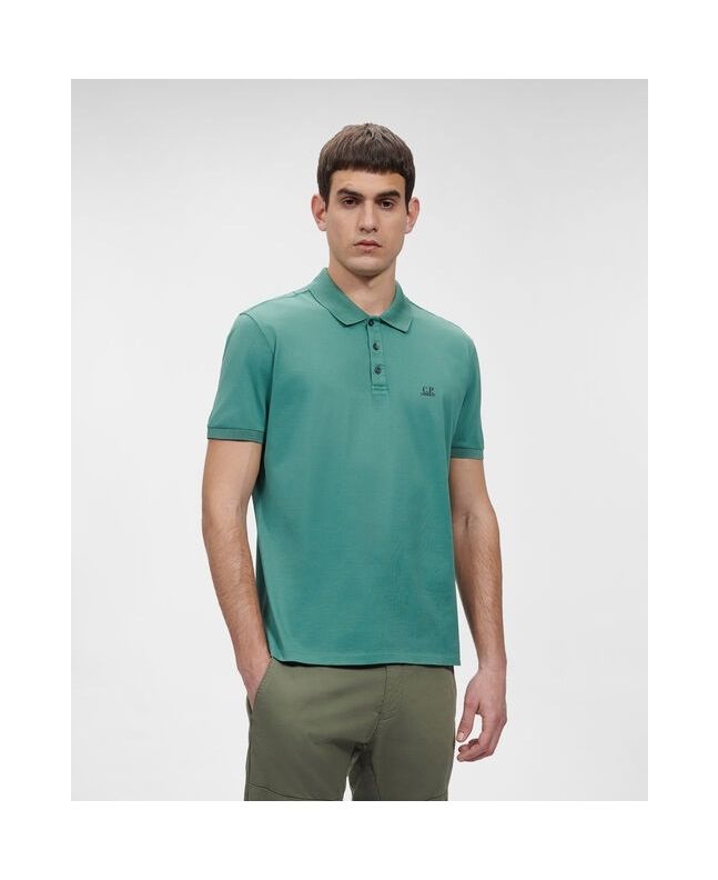 Spezial Madrid C.P. Company 70/2 Mercerized Jersey Twisted Relaxed Polo Shirt Frosty Spruce
