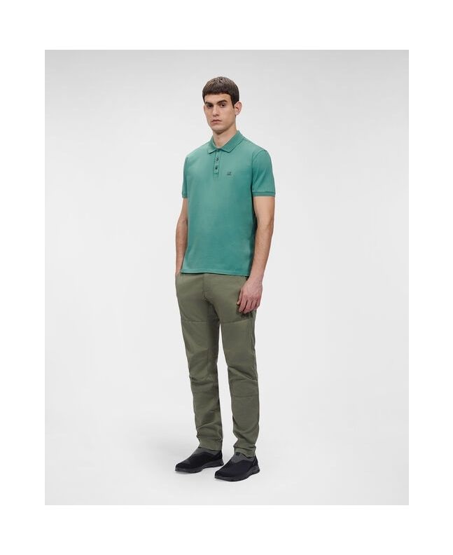 Spezial Madrid C.P. Company 70/2 Mercerized Jersey Twisted Relaxed Polo Shirt Frosty Spruce