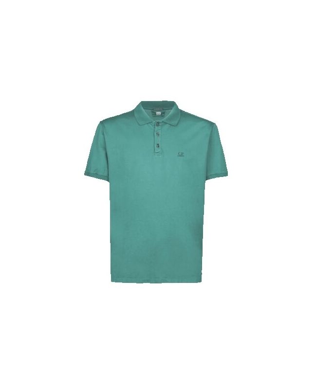 spezial madrid C.P. Company 70/2 Mercerized Jersey Twisted Relaxed Polo Shirt Frosty Spruce