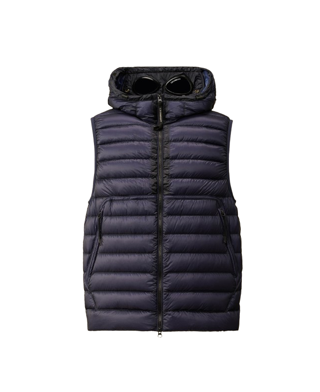 spezial madrid C.P. Company D.D. Shell Goggle Down Vest Estate Blue