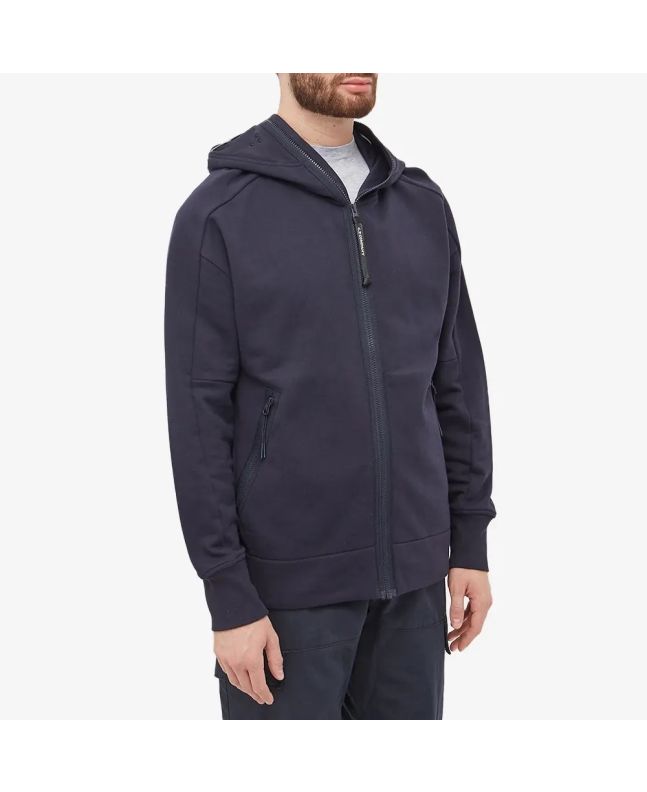 Spezial Madrid C.P. Company Diagonal Raised Fleece Explorer Goggle Hoodie Total Eclipse