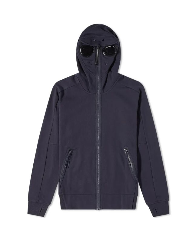 spezial madrid C.P. Company Diagonal Raised Fleece Explorer Goggle Hoodie Total Eclipse