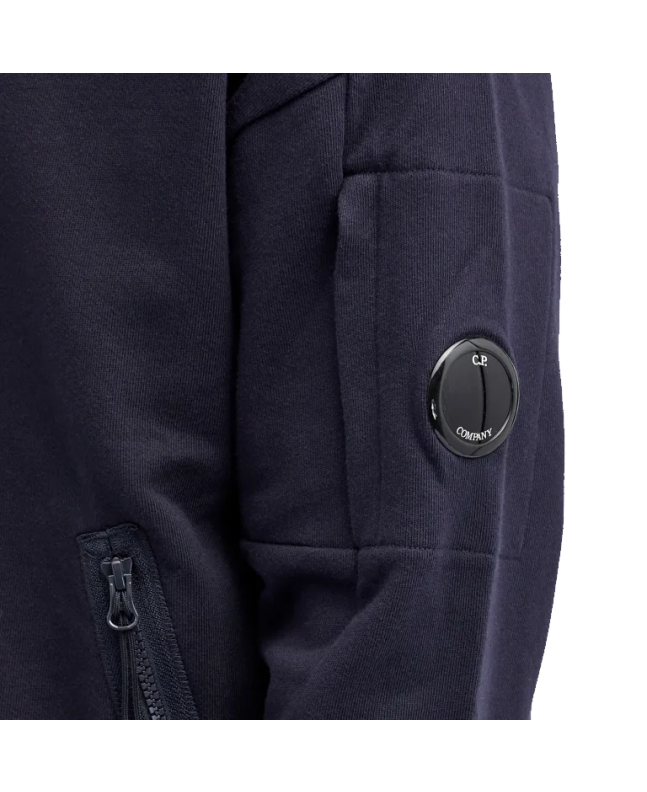 Spezial Madrid C.P. Company Diagonal Raised Fleece Zipped Hooded Sweatshirt Total Eclipse