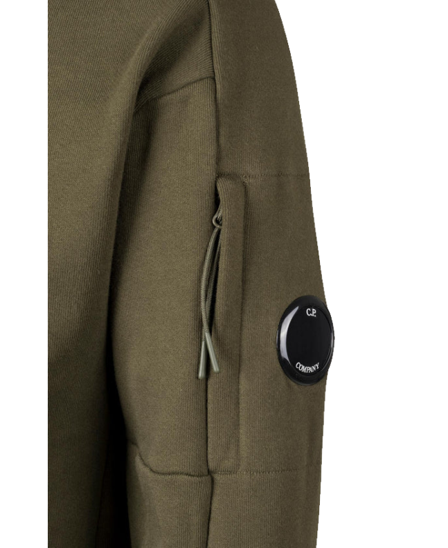 Spezial Madrid C.P. Company Diagonal Raised Fleece Zipped Hooded Sweatshirt Ivy Green