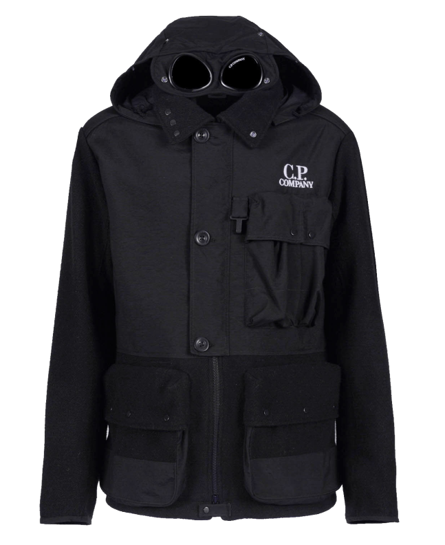 Spezial Madrid C.P. Company Duffel Mixed Goggle Jacket Black