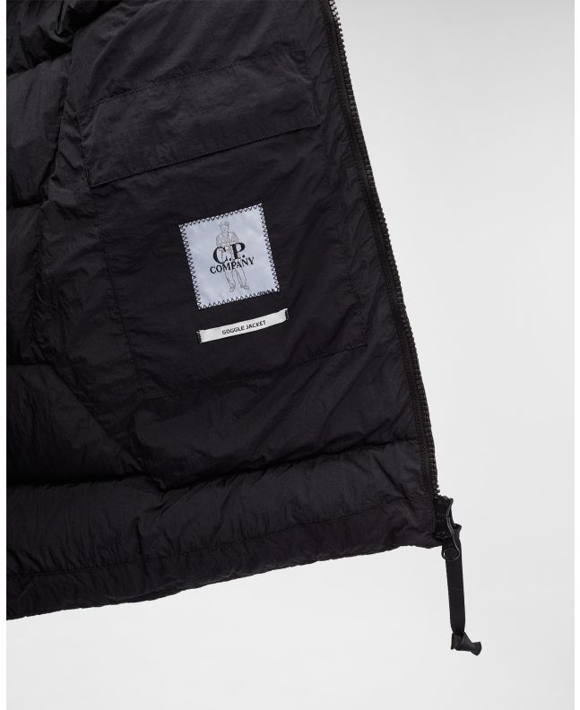 Spezial Madrid C.P. Company Eco-Chrome R Hooded Down Goggle Jacket Black
