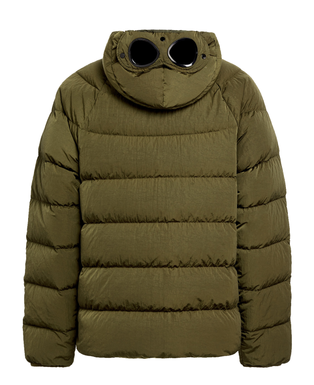 Spezial Madrid C.P. Company Eco-Chrome R Hooded Down Goggle Jacket Ivy Green
