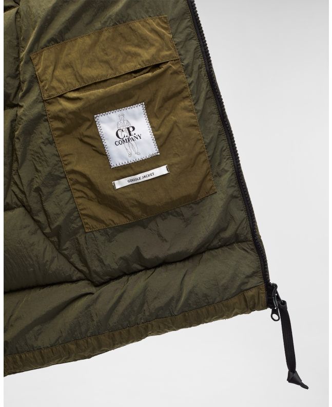 Spezial Madrid C.P. Company Eco-Chrome R Hooded Down Goggle Jacket Ivy Green