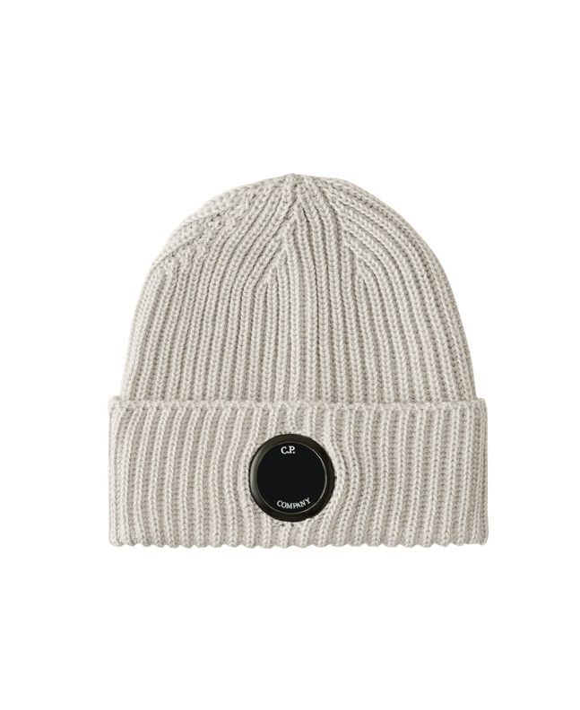 spezial madrid C.P. Company Extra Fine Merino Wool Lens Beanie Moon Melange