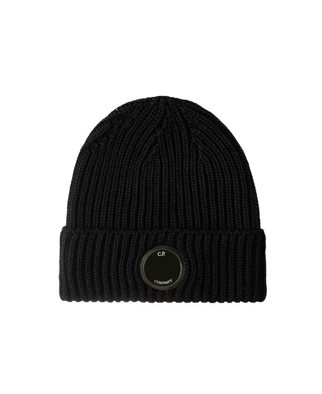 spezial madrid C.P. Company Extra Fine Merino Wool Lens Beanie Total Eclipse