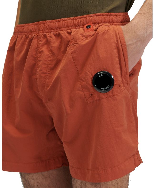 Spezial Madrid C.P. Company Flatt Nylon Garment Dyed Swin Shorts Burnt Ochre