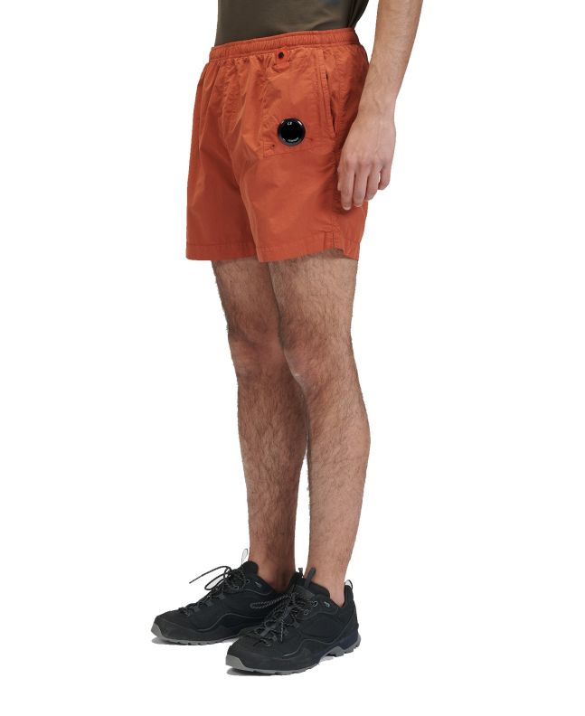 Spezial Madrid C.P. Company Flatt Nylon Garment Dyed Swin Shorts Burnt Ochre