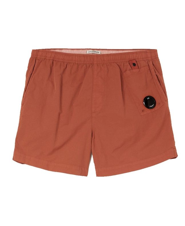 spezial madrid C.P. Company Flatt Nylon Garment Dyed Swin Shorts Burnt Ochre