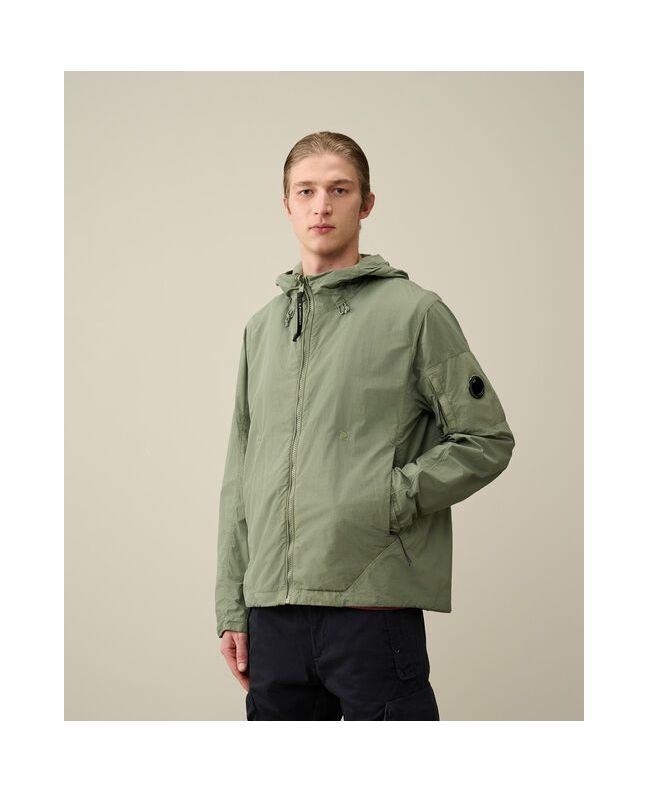 Spezial Madrid C.P. Company Flatt Nylon Reversible Hooded Jacket Agave Green