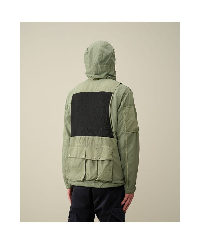 Spezial Madrid C.P. Company Flatt Nylon Reversible Hooded Jacket Agave Green