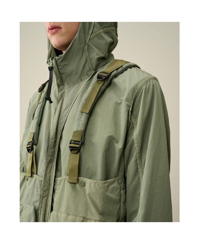 Spezial Madrid C.P. Company Flatt Nylon Reversible Hooded Jacket Agave Green