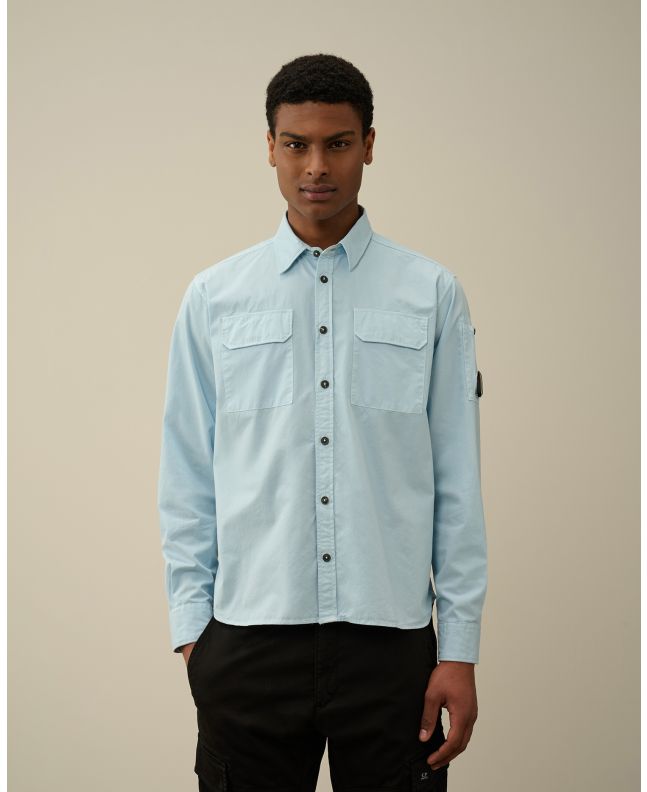 Spezial Madrid C.P. Company Gabardine Pockets Shirt Starlight Blue