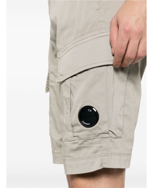 Spezial Madrid C.P. Company Garment Dyed Stretch Sateen Lens Pocket Shorts Goat