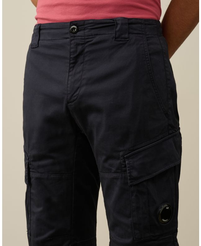 Spezial Madrid C.P. Company Garment Dyed Stretch Sateen Lens Pocket ShortsTotal Eclipse