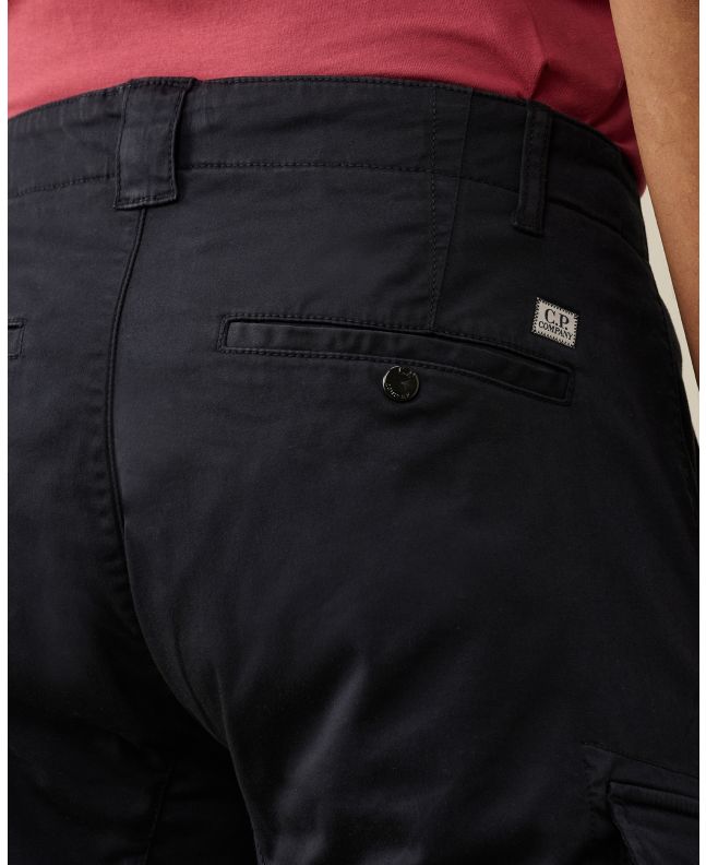 Spezial Madrid C.P. Company Garment Dyed Stretch Sateen Lens Pocket ShortsTotal Eclipse