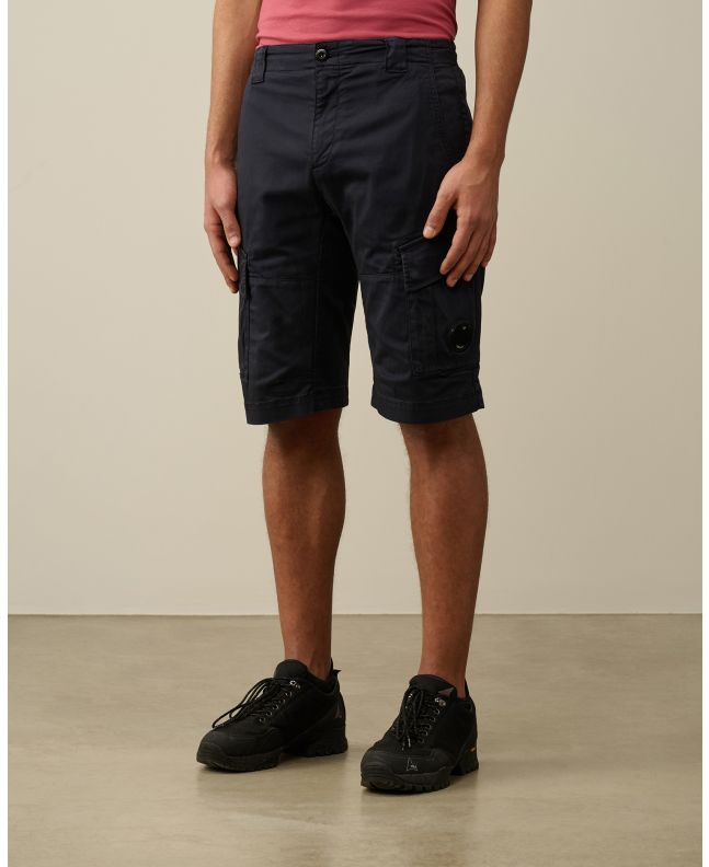 Spezial Madrid C.P. Company Garment Dyed Stretch Sateen Lens Pocket ShortsTotal Eclipse