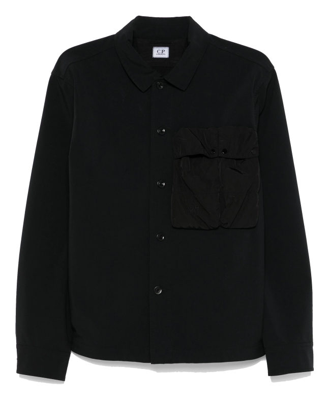 spezial madrid C.P. Company GD Shell Mixed Buttoned Overshirt Black