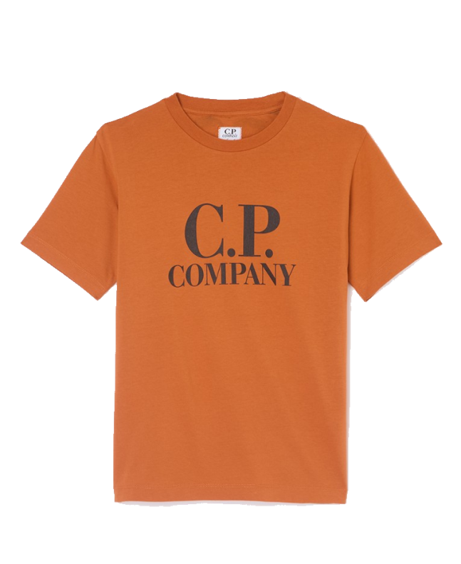 spezial madrid C.P. Company Kids Cotton Jersey 30/1 Goggle Tee Orange Rust