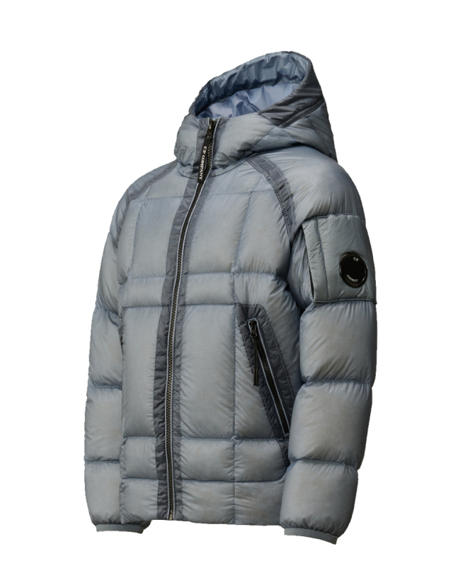 Spezial Madrid C.P. Company Kids D.D. Shell Ripstop Hooded Down Flint Stone Blue
