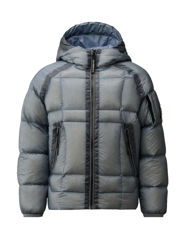 spezial madrid C.P. Company Kids D.D. Shell Ripstop Hooded Down Flint Stone Blue