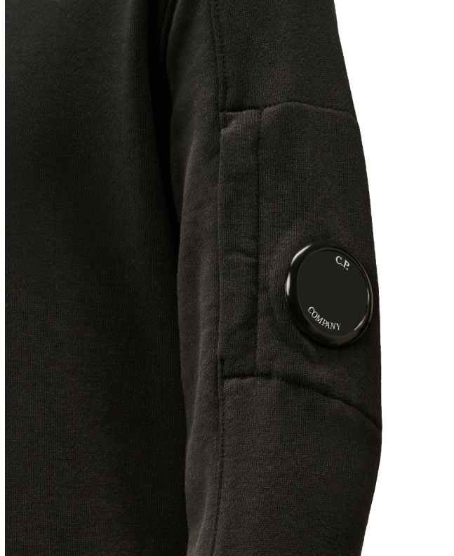 Spezial Madrid C.P. Company Kids Diagonal Fleece Lens Crew Neck Sweatshirt Black