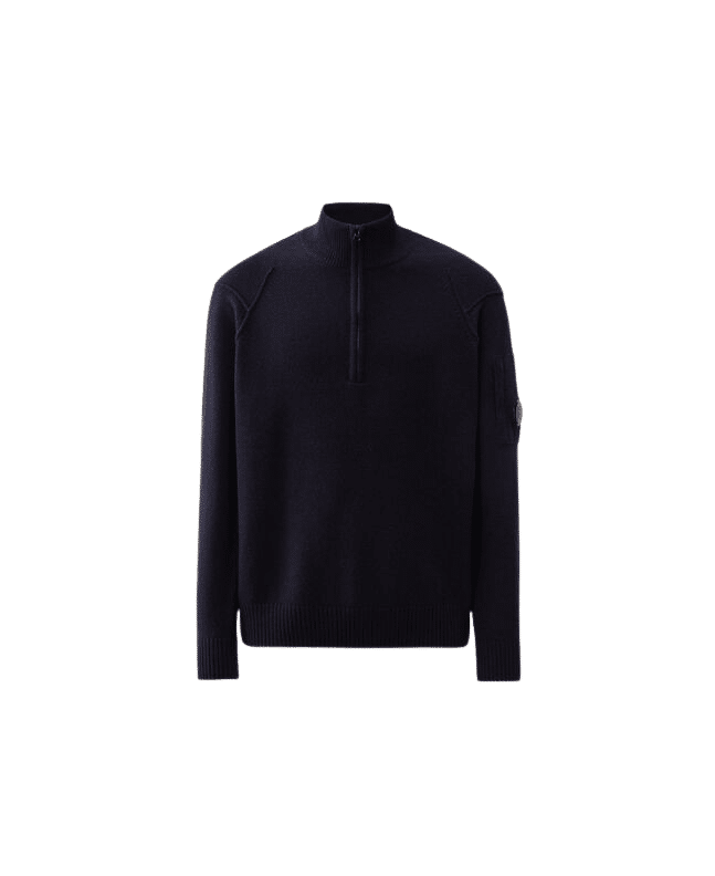 spezial madrid C.P. Company Lambswool GRS Half Zipped Knit Total Eclipse