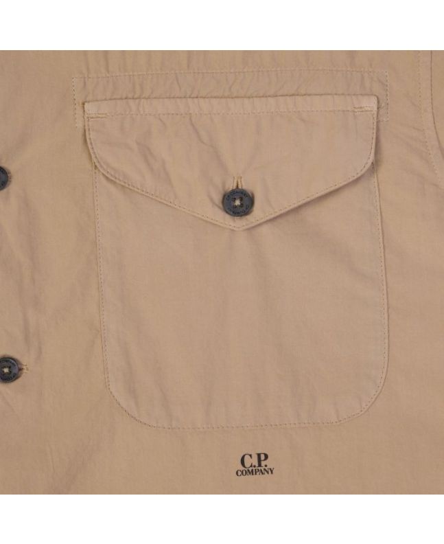 Spezial Madrid C.P. Company Popeline Pocket Shirt Cobblestone