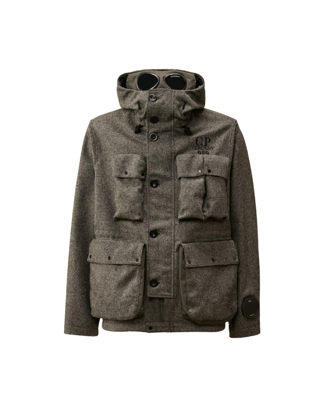 spezial madrid C.P. Company Shetland Twill Mille Jacket Anthracite Melange Grey