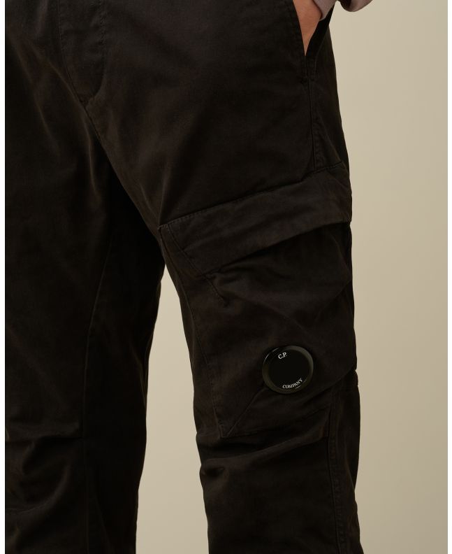 Spezial Madrid C.P. Company Stretch Sateen Ergonomic Lens Single Cargo Pants Black