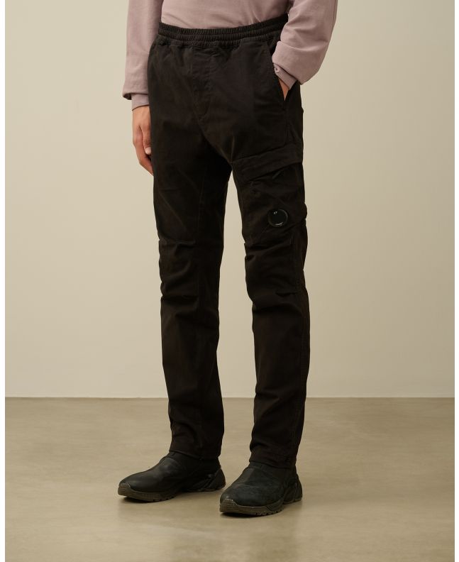 Spezial Madrid C.P. Company Stretch Sateen Ergonomic Lens Single Cargo Pants Black