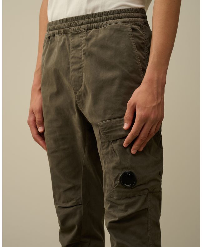 Spezial Madrid C.P. Company Stretch Sateen Ergonomic Lens Single Cargo Pants Grape Leaf Green