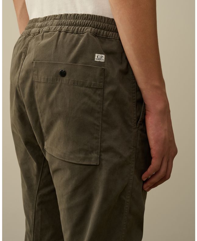 Spezial Madrid C.P. Company Stretch Sateen Ergonomic Lens Single Cargo Pants Grape Leaf Green