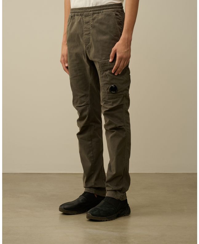 Spezial Madrid C.P. Company Stretch Sateen Ergonomic Lens Single Cargo Pants Grape Leaf Green