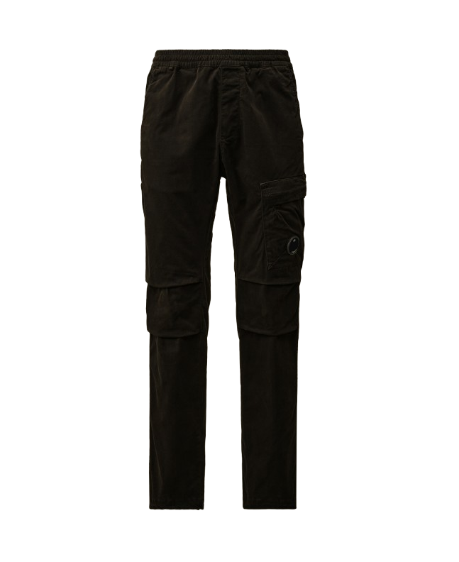 spezial madrid C.P. Company Stretch Sateen Ergonomic Lens Single Cargo Pants Black