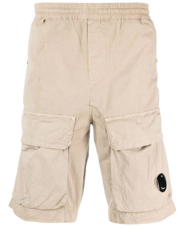 spezial madrid C.P. Company Twill Stretch Utility Shorts Cobblestone
