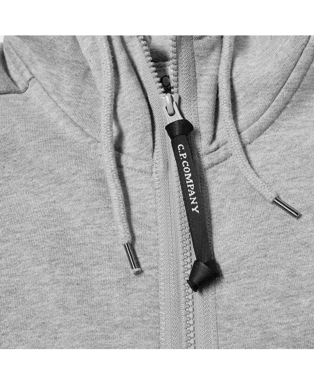 Spezial Madrid C.P. Company Zip Through Goggle Hoody Grey Melange