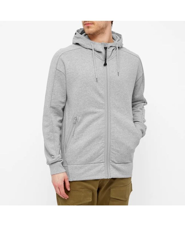 Spezial Madrid C.P. Company Zip Through Goggle Hoody Grey Melange