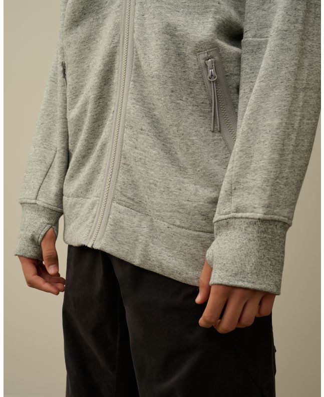 Spezial Madrid C.P. Company Zip Through Goggle Hoody Greystone Melange