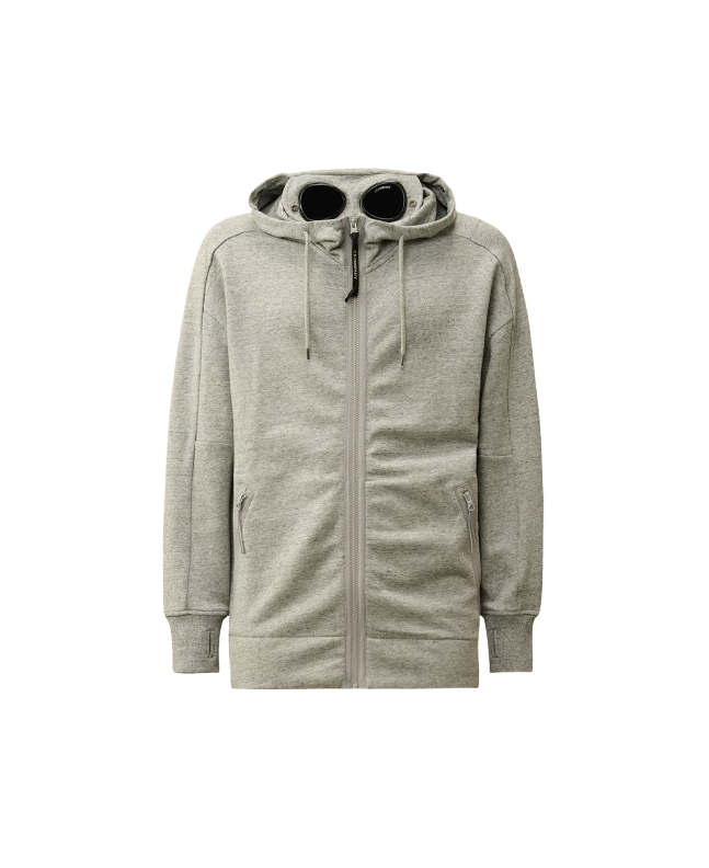 spezial madrid C.P. Company Zip Through Goggle Hoody Greystone Melange
