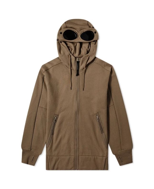 spezial madrid C.P. Company Zip Through Goggle Hoody Ivy Green