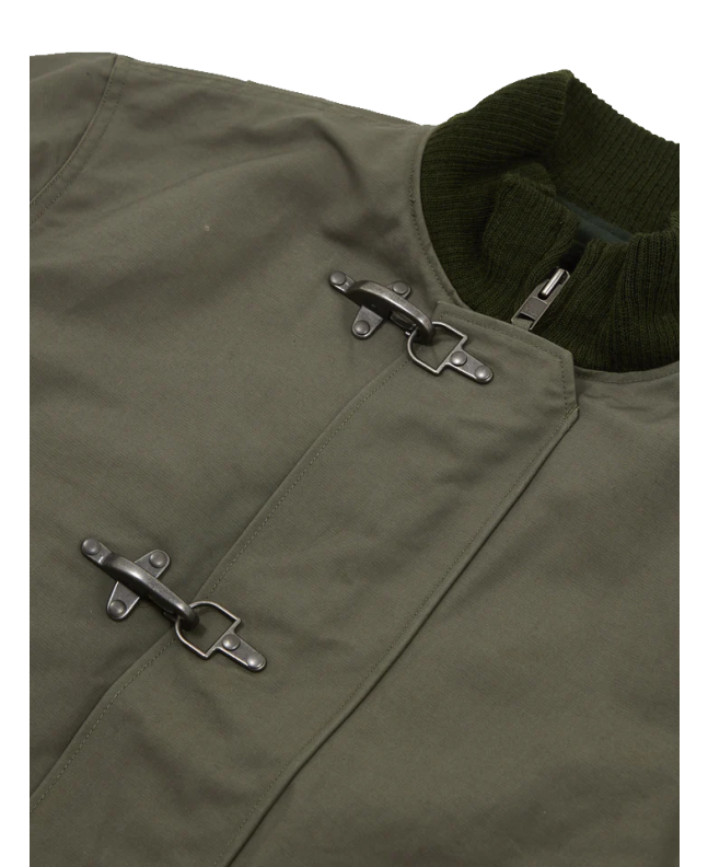 Spezial Madrid Engineered Garments Deck Jacket Olive Cotton Double Cloth