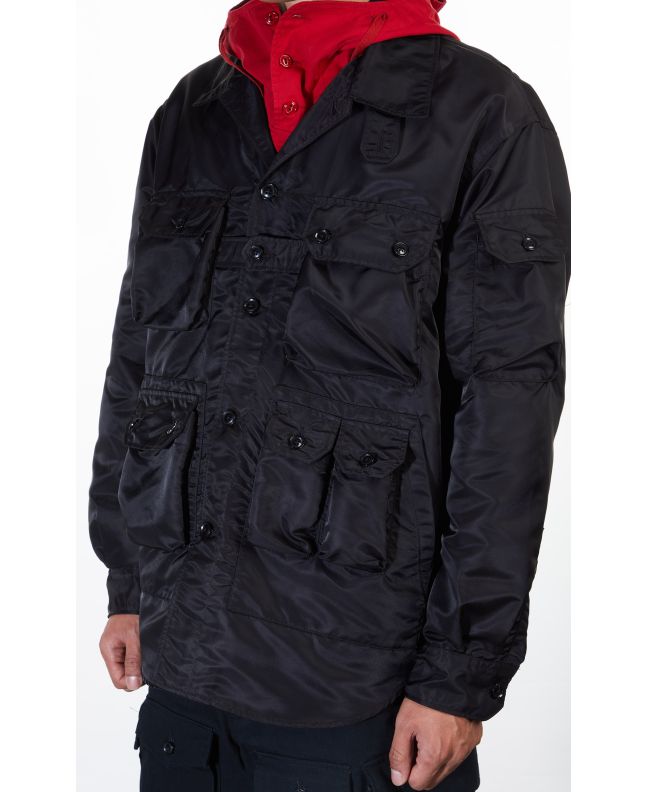 Spezial Madrid Engineered Garments Explorer Shirt Jacket Black Flight Satin Nylon