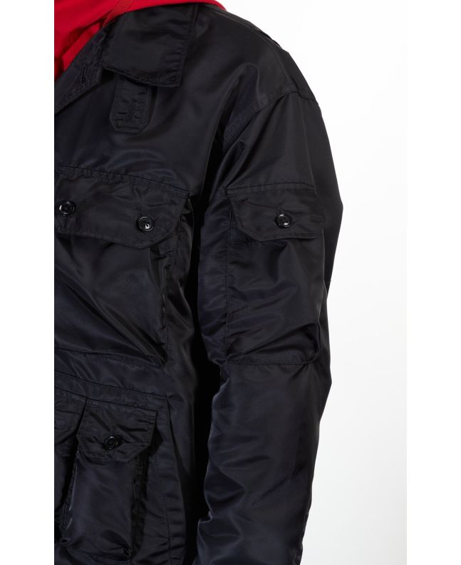 Spezial Madrid Engineered Garments Explorer Shirt Jacket Black Flight Satin Nylon