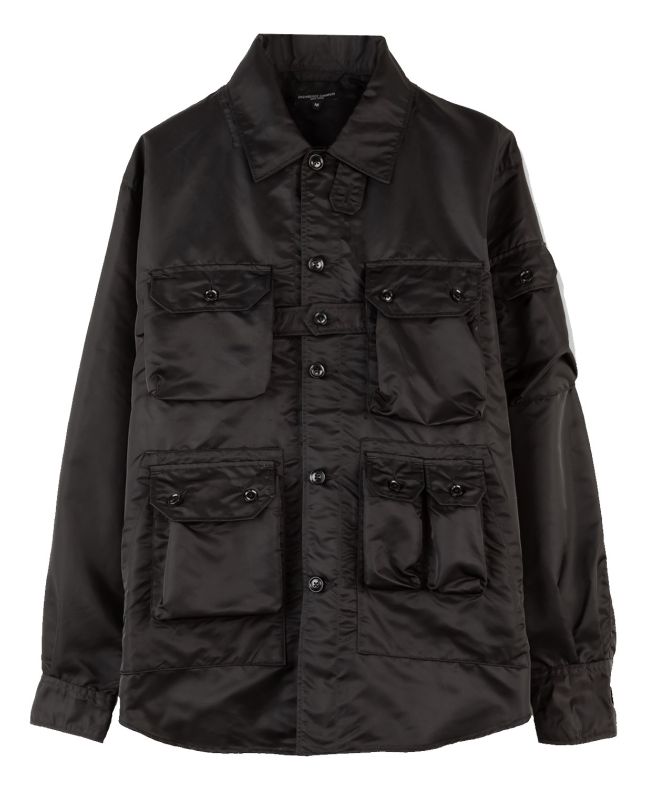 Spezial Madrid Engineered Garments Explorer Shirt Jacket Black Flight Satin Nylon